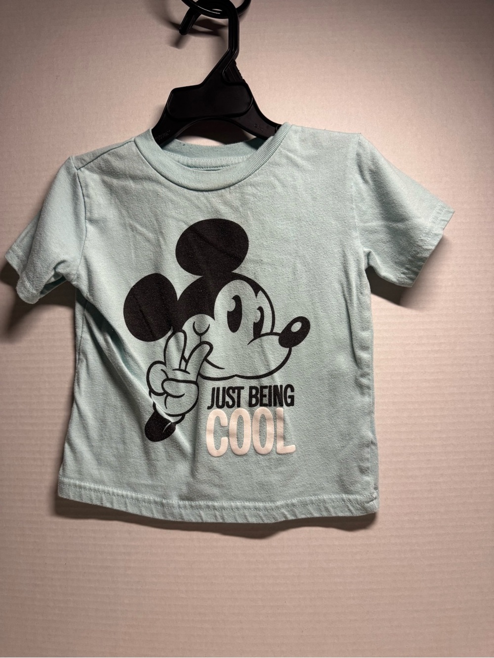 Disney Light Blue Mickey 'Just Being Cool' Graphic Tee